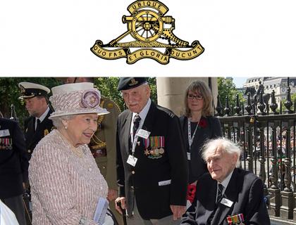 Royal Artillery Veteran Meets The Queen at VJ Day